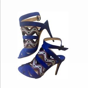 NEVER WORN Nicholas Kirkwood Strappy Suede Heels